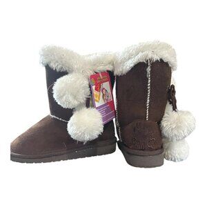 DAWGS little girl fleece lined boots, sz 6/7 NWTS